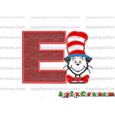 Dr Seuss Cat in The Hat 02 Applique Embroidery Design With Alphabet E
