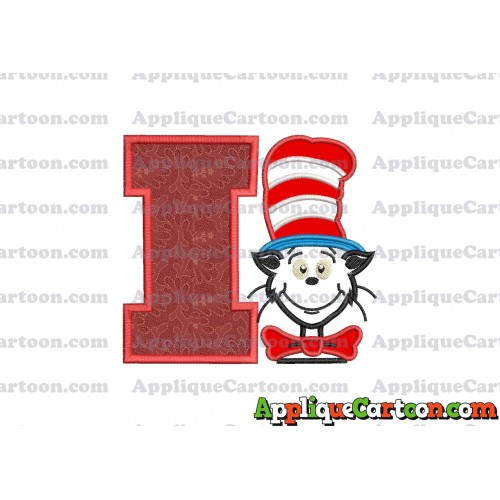 Dr Seuss Cat in The Hat 02 Applique Embroidery Design With Alphabet I