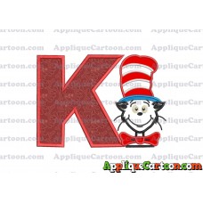 Dr Seuss Cat in The Hat 02 Applique Embroidery Design With Alphabet K