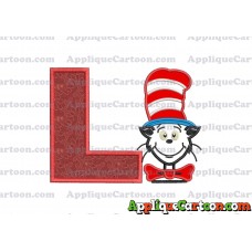 Dr Seuss Cat in The Hat 02 Applique Embroidery Design With Alphabet L