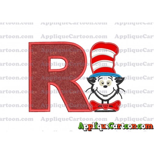 Dr Seuss Cat in The Hat 02 Applique Embroidery Design With Alphabet R