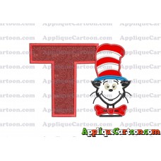 Dr Seuss Cat in The Hat 02 Applique Embroidery Design With Alphabet T