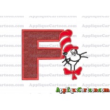 Dr Seuss Cat in The Hat Applique 02 Embroidery Design With Alphabet F