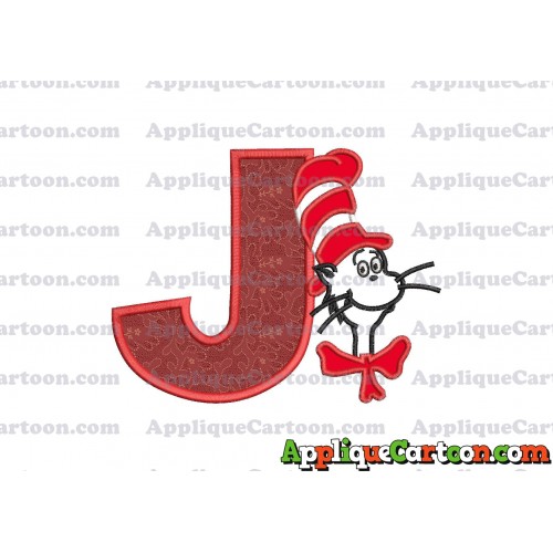 Dr Seuss Cat in The Hat Applique 02 Embroidery Design With Alphabet J