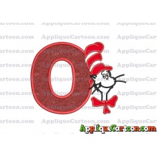 Dr Seuss Cat in The Hat Applique 02 Embroidery Design With Alphabet O