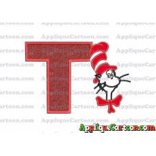 Dr Seuss Cat in The Hat Applique 02 Embroidery Design With Alphabet T