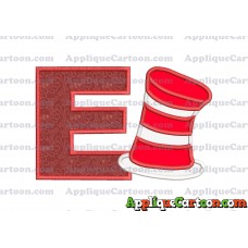 Dr Seuss Cat in the Hat Applique Embroidery Design With Alphabet E