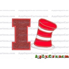Dr Seuss Cat in the Hat Applique Embroidery Design With Alphabet I