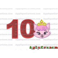 Dreamy Whisker Haven Applique Embroidery Design Birthday Number 10