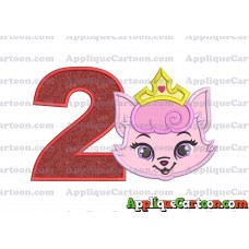 Dreamy Whisker Haven Applique Embroidery Design Birthday Number 2