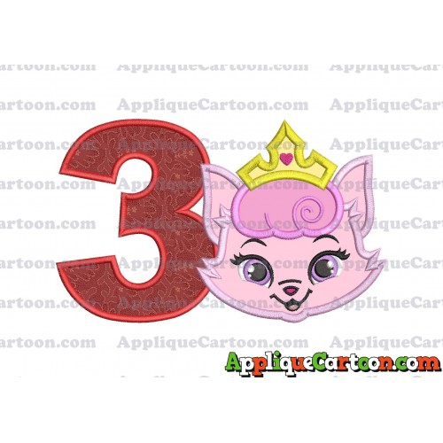 Dreamy Whisker Haven Applique Embroidery Design Birthday Number 3