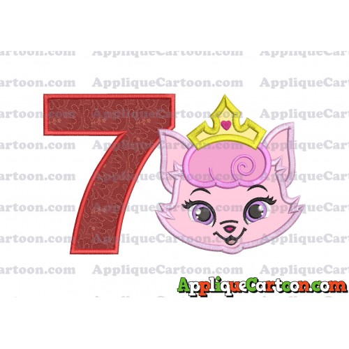 Dreamy Whisker Haven Applique Embroidery Design Birthday Number 7