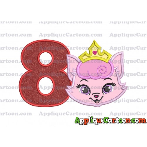 Dreamy Whisker Haven Applique Embroidery Design Birthday Number 8