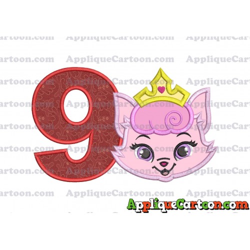 Dreamy Whisker Haven Applique Embroidery Design Birthday Number 9