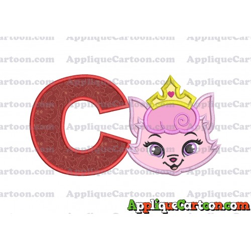 Dreamy Whisker Haven Applique Embroidery Design With Alphabet C