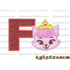 Dreamy Whisker Haven Applique Embroidery Design With Alphabet F