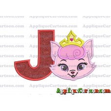 Dreamy Whisker Haven Applique Embroidery Design With Alphabet J