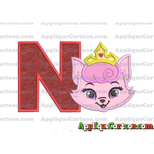 Dreamy Whisker Haven Applique Embroidery Design With Alphabet N