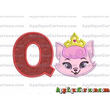 Dreamy Whisker Haven Applique Embroidery Design With Alphabet Q