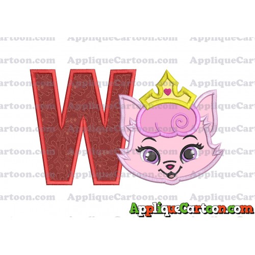 Dreamy Whisker Haven Applique Embroidery Design With Alphabet W