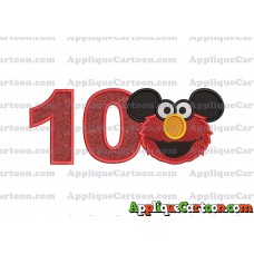 Elmo Ears Sesame Street Mickey Mouse Applique Design Birthday Number 10