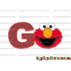 Elmo Head Applique Embroidery Design With Alphabet G