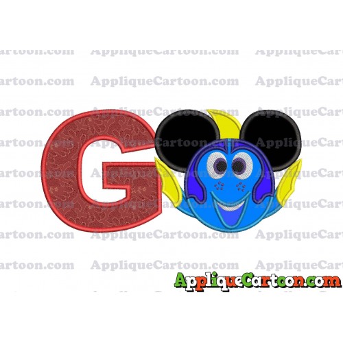 Finding Dory Applique Embroidery Design With Alphabet G