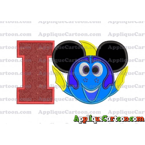 Finding Dory Applique Embroidery Design With Alphabet I