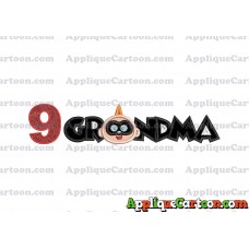 Grandma Jack Jack Parr The Incredibles Applique Embroidery Design Birthday Number 9