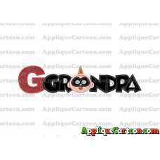 Grandpa Jack Jack Parr The Incredibles Applique Embroidery Design1 With Alphabet G