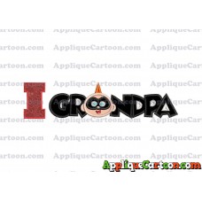 Grandpa Jack Jack Parr The Incredibles Applique Embroidery Design1 With Alphabet I