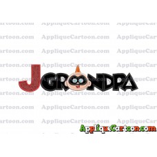 Grandpa Jack Jack Parr The Incredibles Applique Embroidery Design1 With Alphabet J
