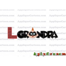 Grandpa Jack Jack Parr The Incredibles Applique Embroidery Design1 With Alphabet L