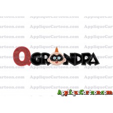Grandpa Jack Jack Parr The Incredibles Applique Embroidery Design1 With Alphabet Q