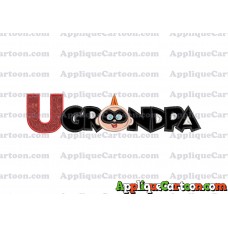 Grandpa Jack Jack Parr The Incredibles Applique Embroidery Design1 With Alphabet U