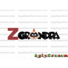 Grandpa Jack Jack Parr The Incredibles Applique Embroidery Design1 With Alphabet Z