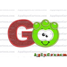Green Jelly Applique Embroidery Design With Alphabet G