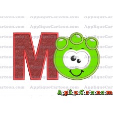 Green Jelly Applique Embroidery Design With Alphabet M