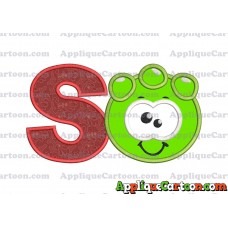 Green Jelly Applique Embroidery Design With Alphabet S