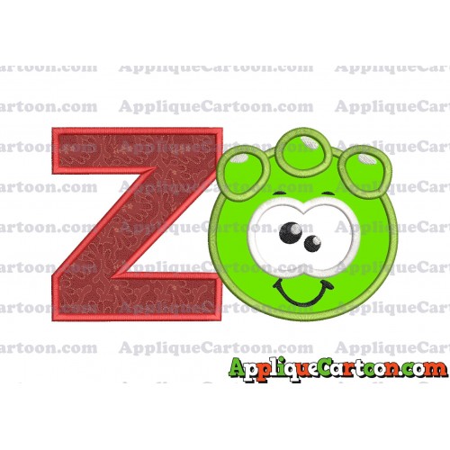 Green Jelly Applique Embroidery Design With Alphabet Z