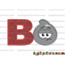 Grey Jelly Applique Embroidery Design With Alphabet B