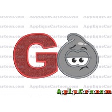 Grey Jelly Applique Embroidery Design With Alphabet G