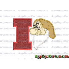 Grumpy Head Snow White Applique Design With Alphabet I