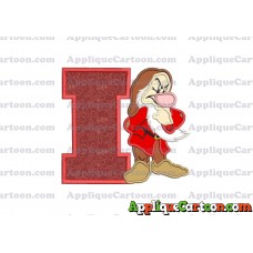 Grumpy Snow White Applique Design With Alphabet I
