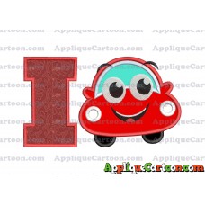 Happy Car Applique Embroidery Design With Alphabet I