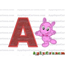 Happy Uniqua Backyardigans Applique Design With Alphabet A