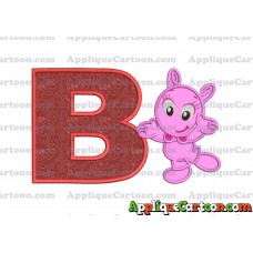 Happy Uniqua Backyardigans Applique Design With Alphabet B