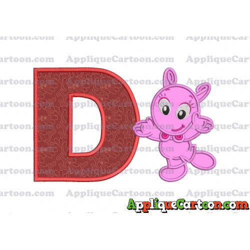 Happy Uniqua Backyardigans Applique Design With Alphabet D