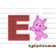 Happy Uniqua Backyardigans Applique Design With Alphabet E