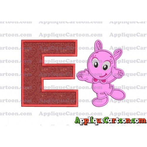 Happy Uniqua Backyardigans Applique Design With Alphabet E